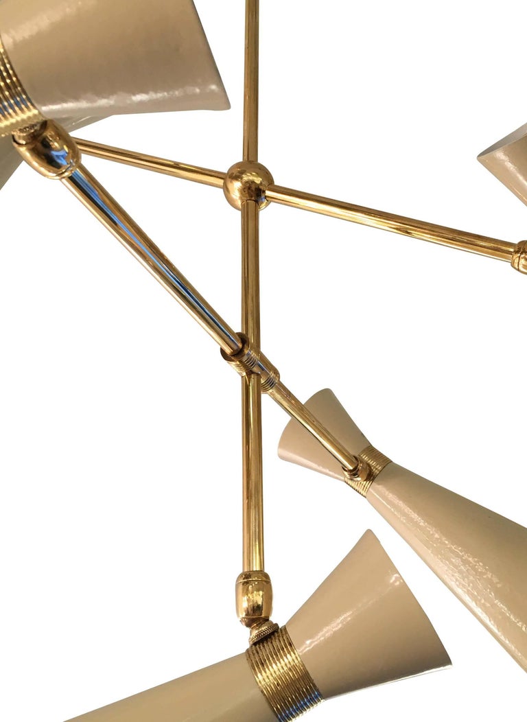 FiveLight Articulating Midcentury Chandelier at 1stDibs