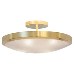 Vintage Uno Classico Semi-Flush Mount by Gaspare Asaro-Polished Brass Finish 