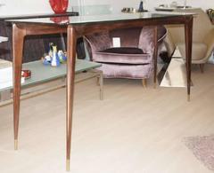 Pair of 1950s Italian Consoles in the Manner of Gio Ponti