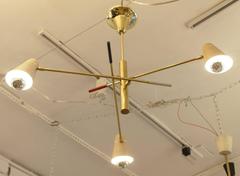 Diminutive Adjustable Arm Chandelier, Italy, 1960s