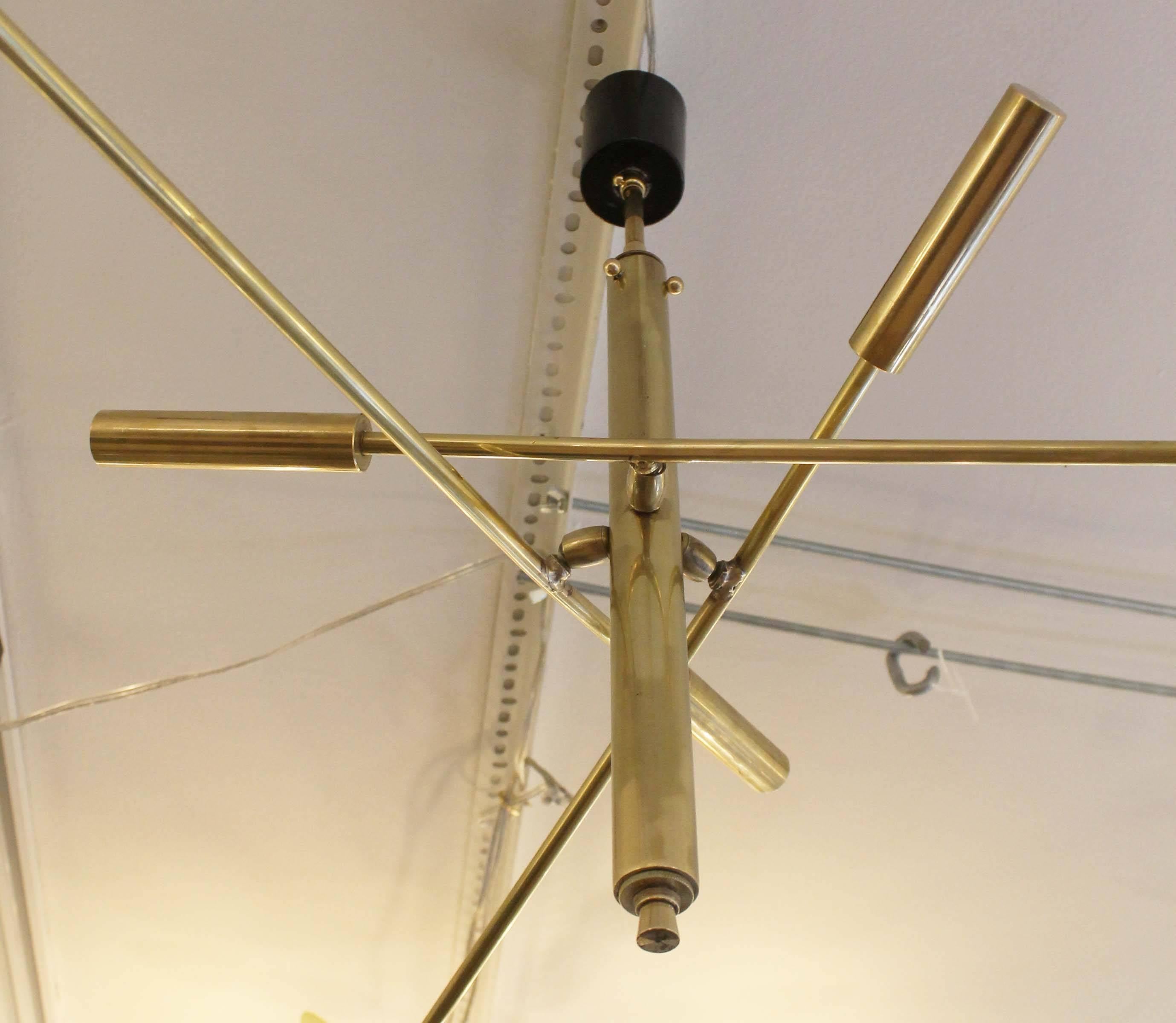 Large Adjustable Arm Chandelier, Italy, 1970s In Good Condition In New York, NY