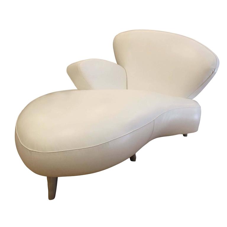 Sleek White Leather Daybed, Italy, 1980s at 1stDibs