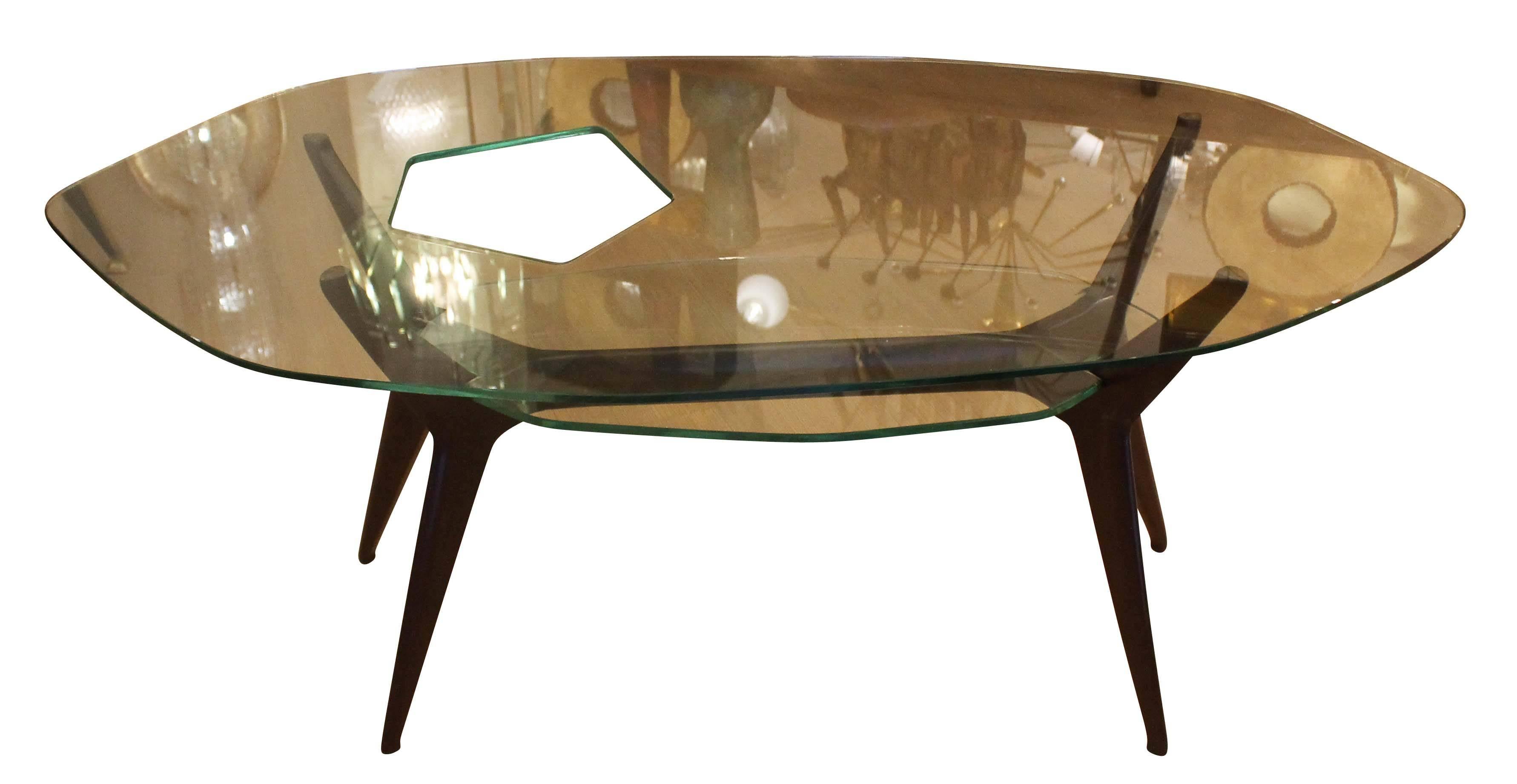 Italian Unique Coffee Table in the Style of Ico Parisi, Italy, 1960s