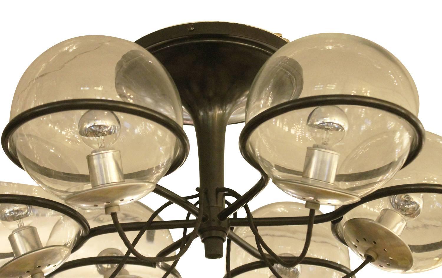 Mid-Century Modern Sarfatti for Arteluce Chandelier Model 2042/6, 1963