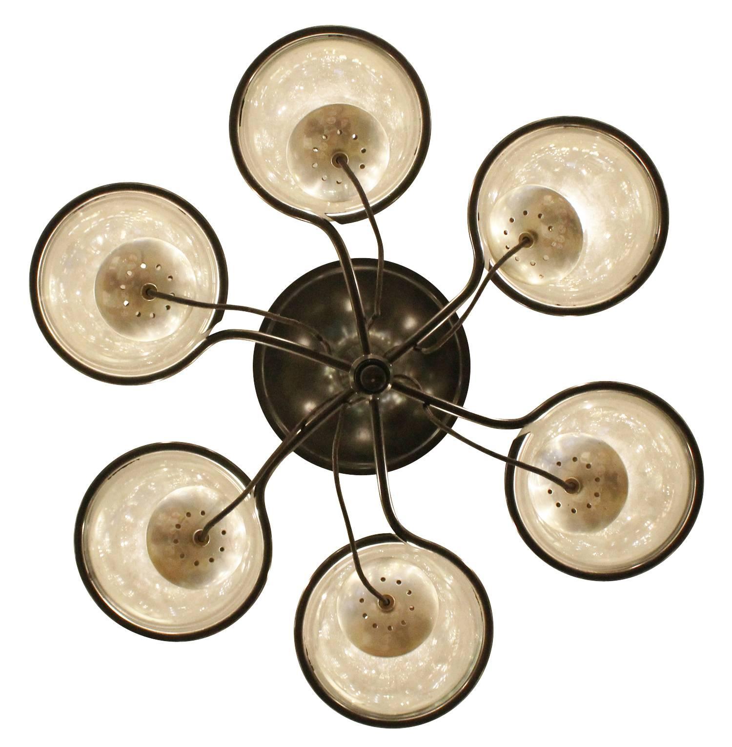 Sarfatti for Arteluce Chandelier Model 2042/6, 1963 In Excellent Condition In New York, NY