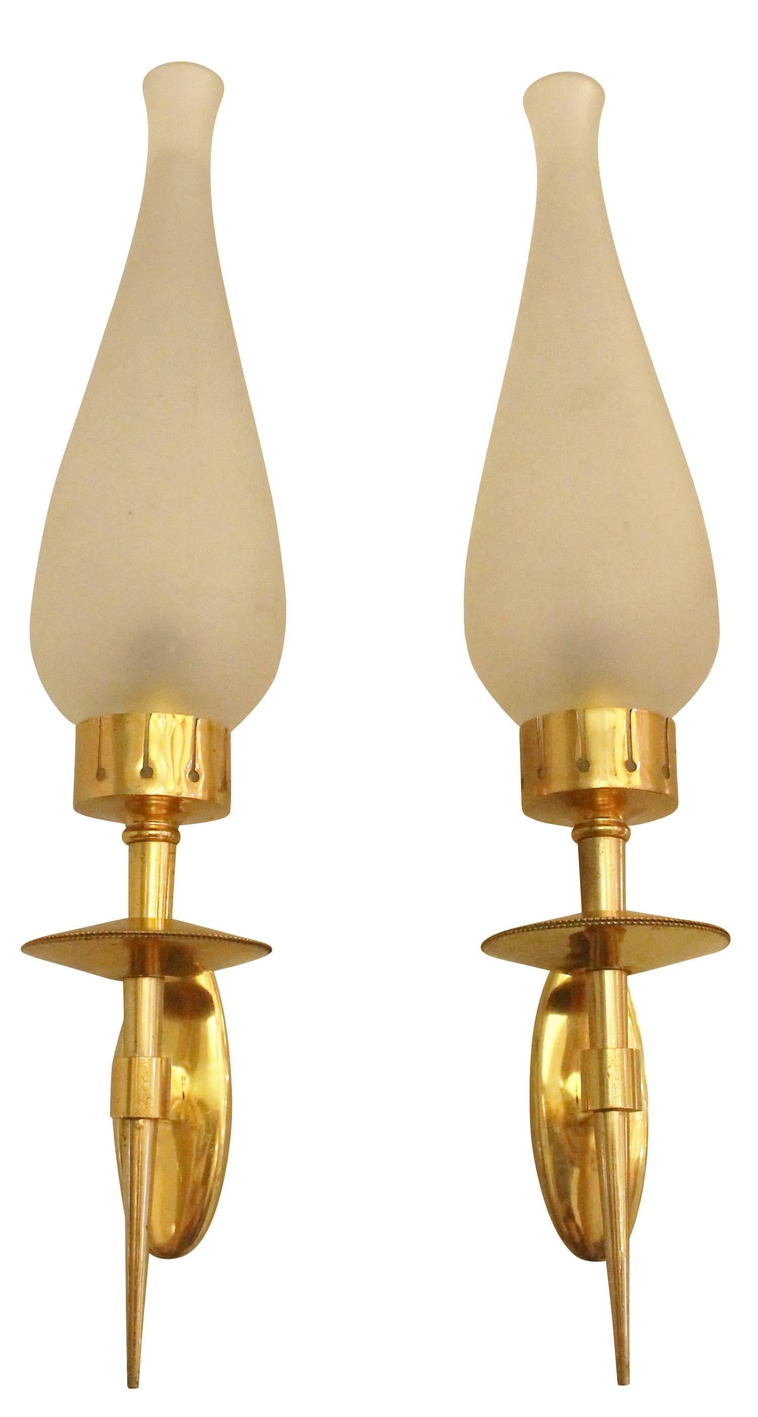 Mid-Century Modern Pair of Sconces in the Manner of Arredoluce