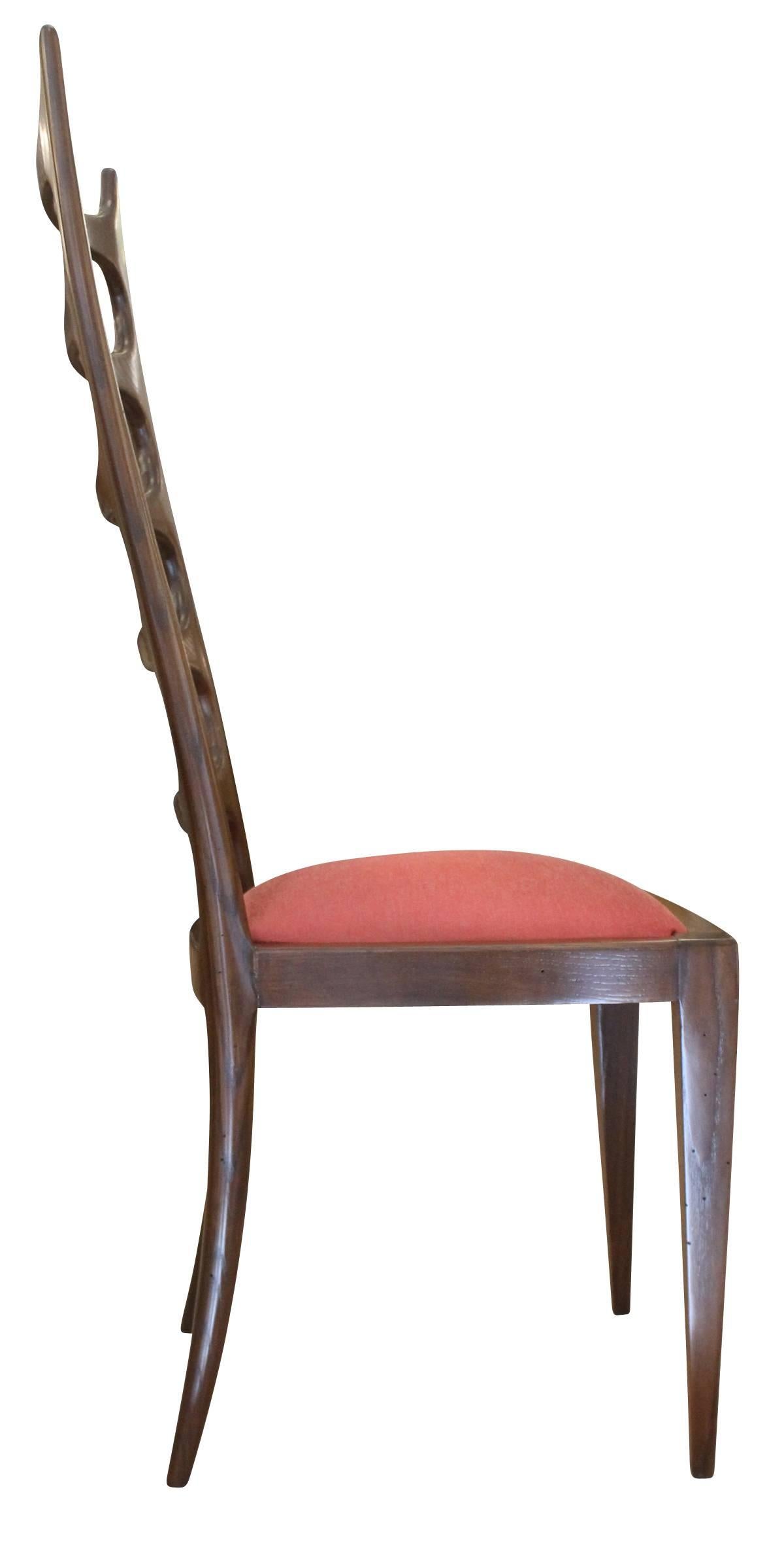 Mid-Century Modern Paolo Buffa Attributed High Back Chair
