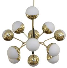Custom-Made Organic Stilnovo Style Chandelier