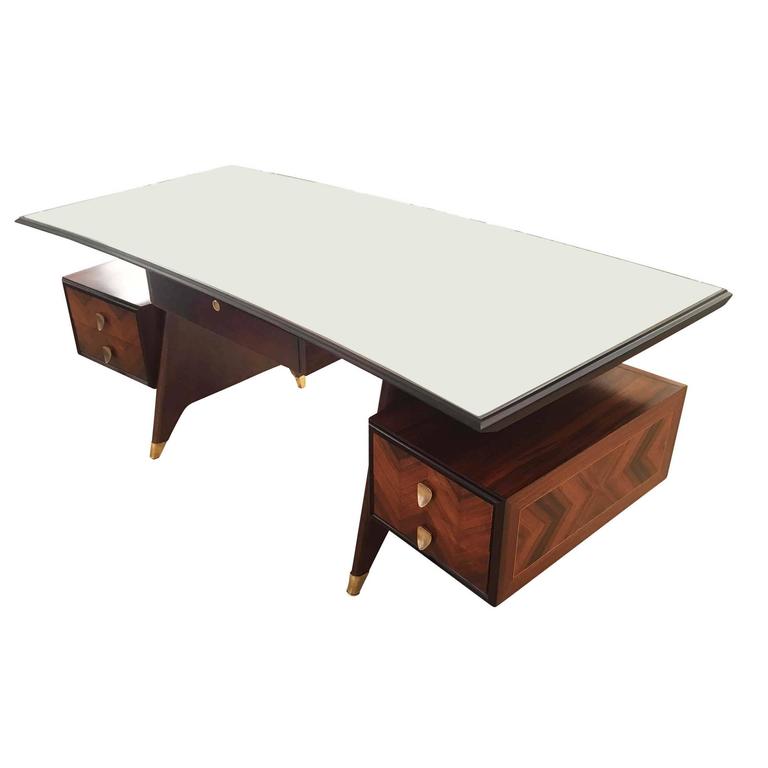 Large Executive Desk Attributed To Dassi Italy 1960s At 1stdibs Mid Century Modern Large Executive Desk Attributed To Dassi Italy 1960s For