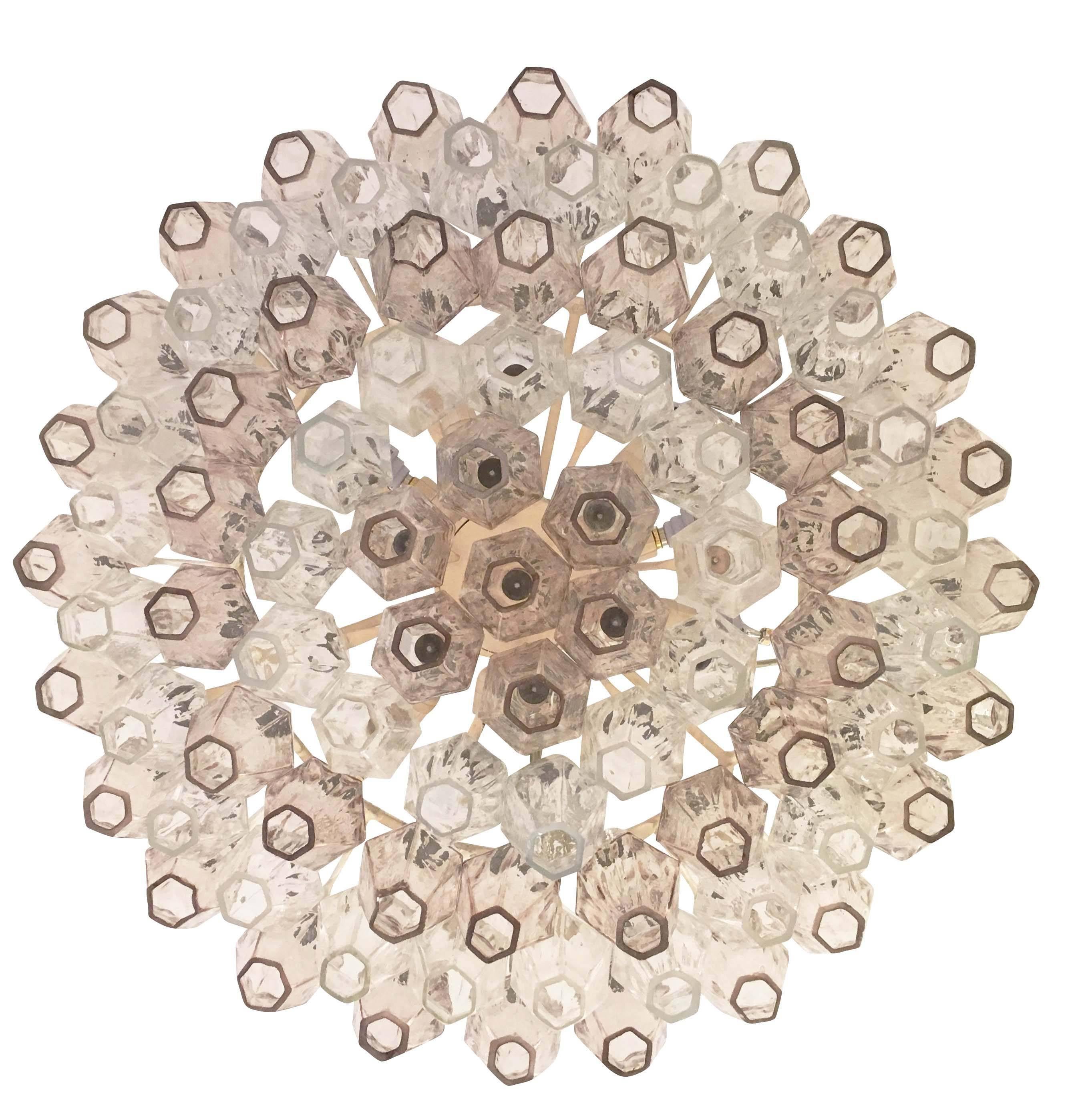 Mid-Century Modern Venini Polyhedral Chandelier, Italy, 1960s