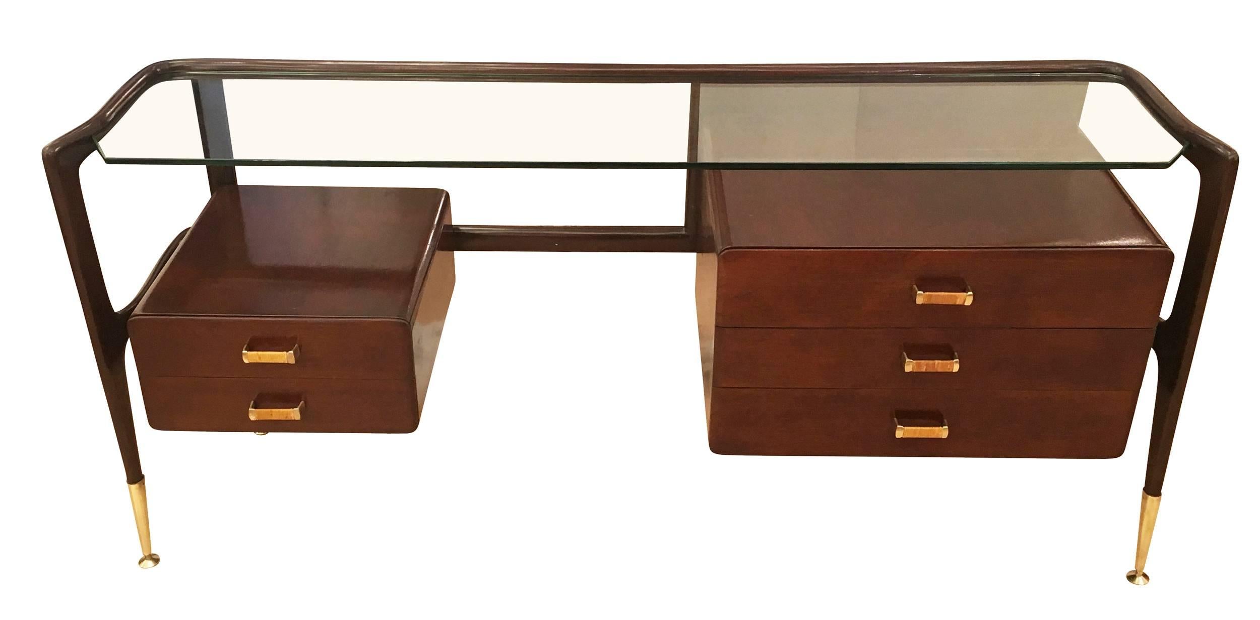 Italian Mid-Century Desk or Console In Excellent Condition In New York, NY