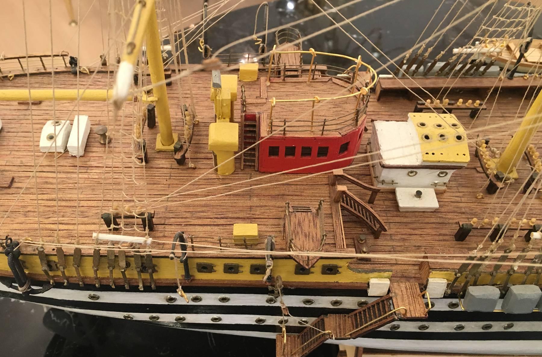 Late 20th Century Amerigo Vespucci Wooden Model Ship