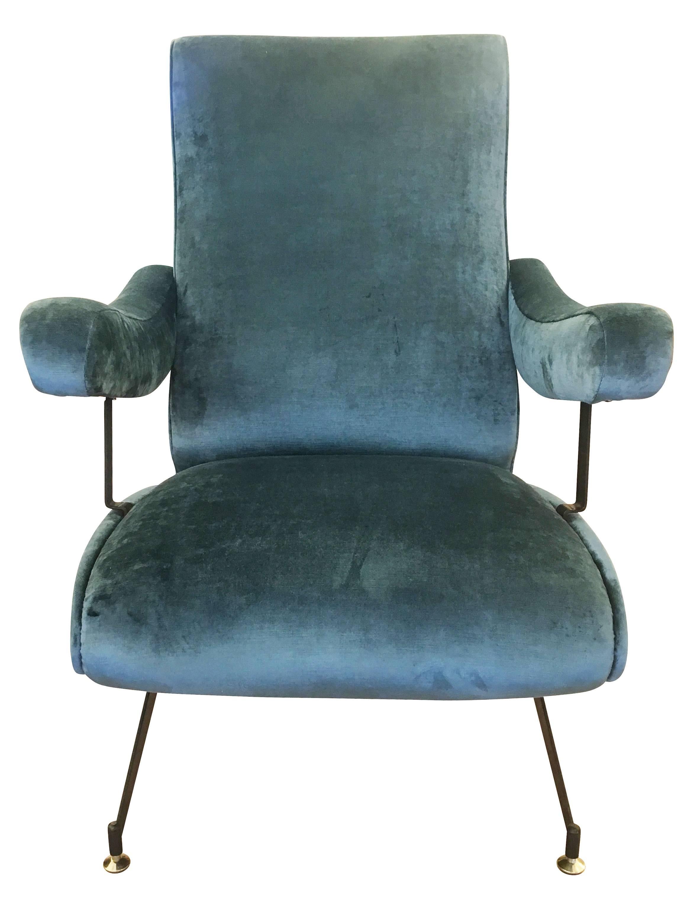 Mid-20th Century Reclining Lounge Chair by Formanova