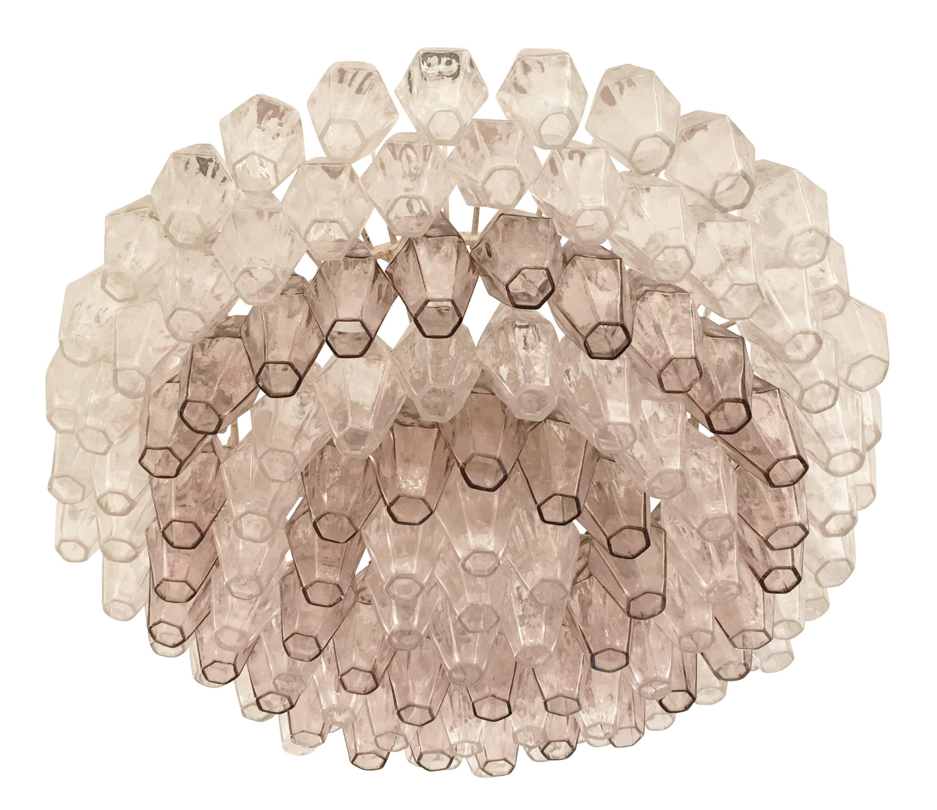 Mid-Century Modern Venini Polyhedral Chandelier, Italy, 1960s