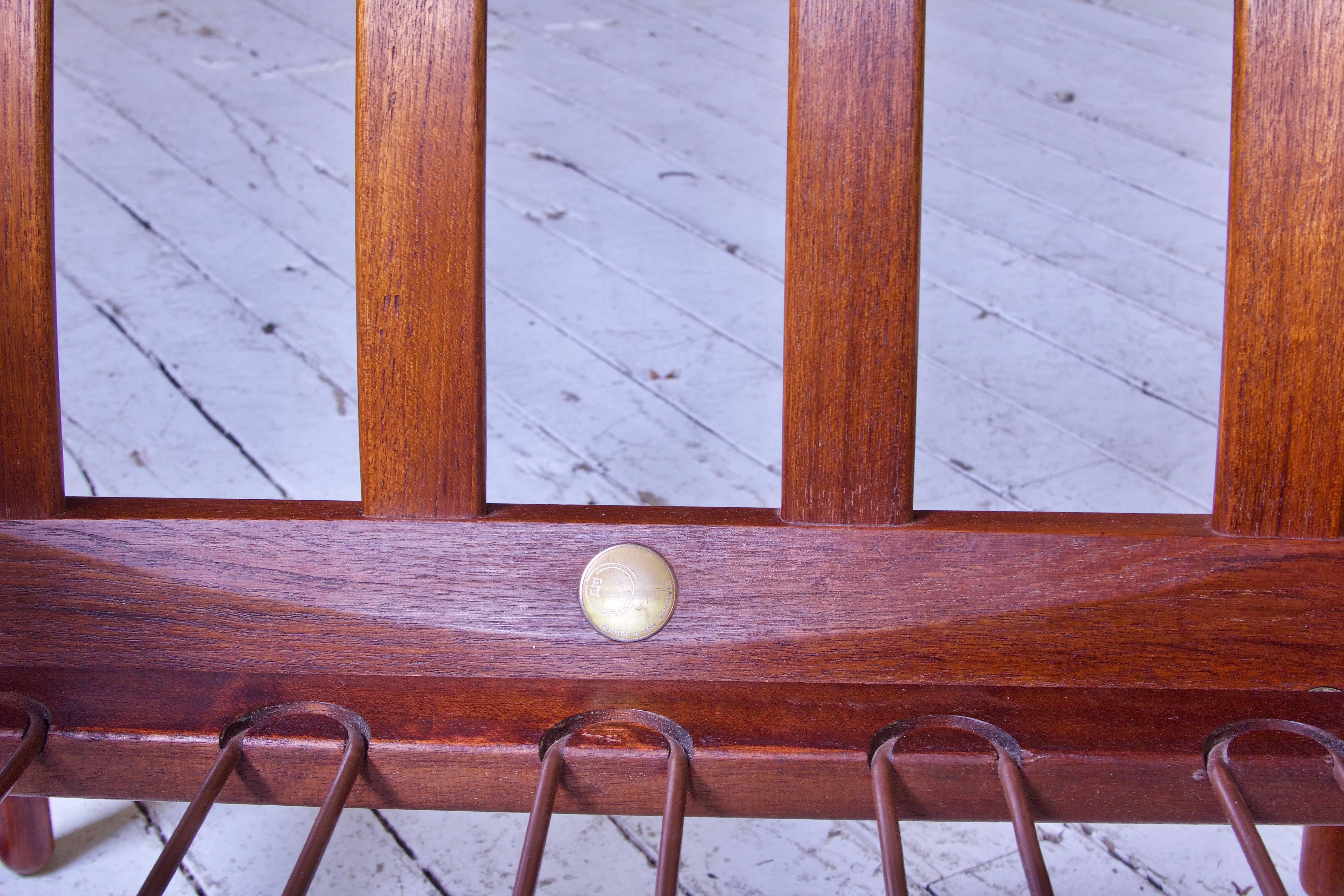 Mid-20th Century Vintage Grete Jalk Fd-118 Easy Chair in Teak and Beige Wool, 1960s