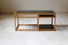 Vintage Edward Wormley for Dunbar Ash & Black Laminate Low Table, c1955