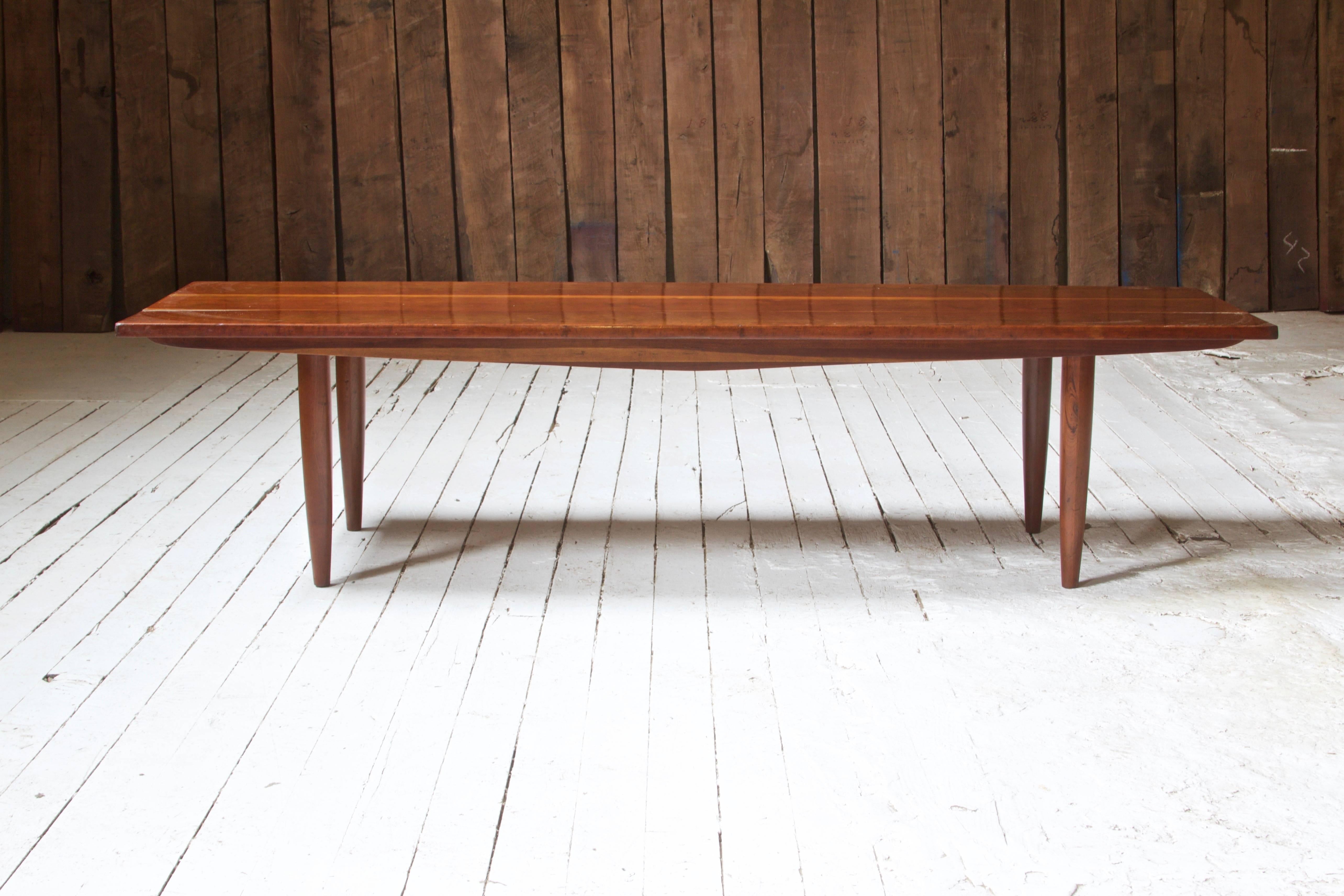 American Craftsman Vintage Studio Movement Coffee Table by Phillip Lloyd Powell in Cherry, 1960s For Sale