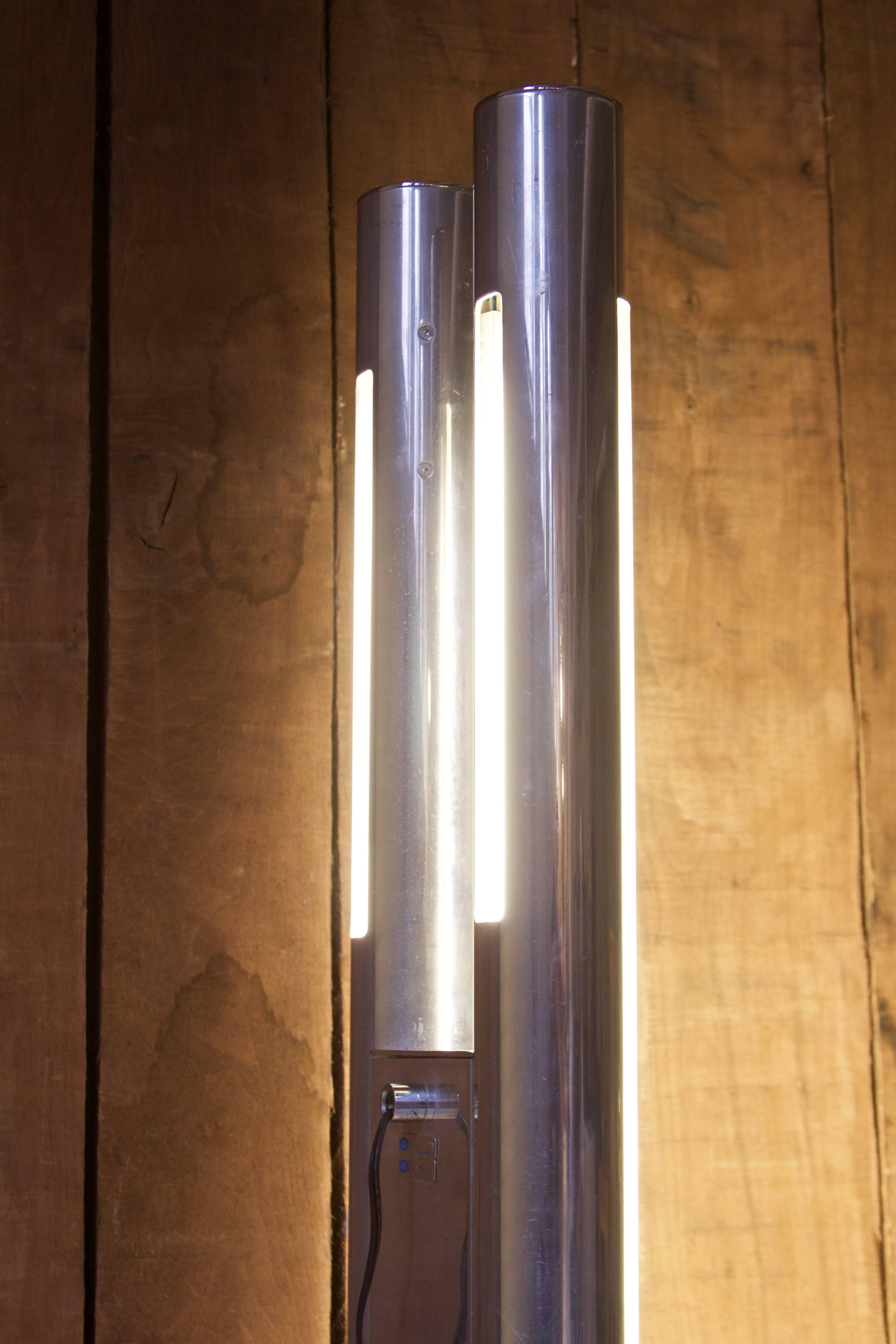 Large Aluminum Light by Paul Mayen for Habitat International; 1960s In Good Condition For Sale In Brooklyn, NY