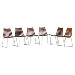 Vintage Set of Six 'Scandia' chairs, Hans Brattrud for Hove Mobler, Norway, 1957