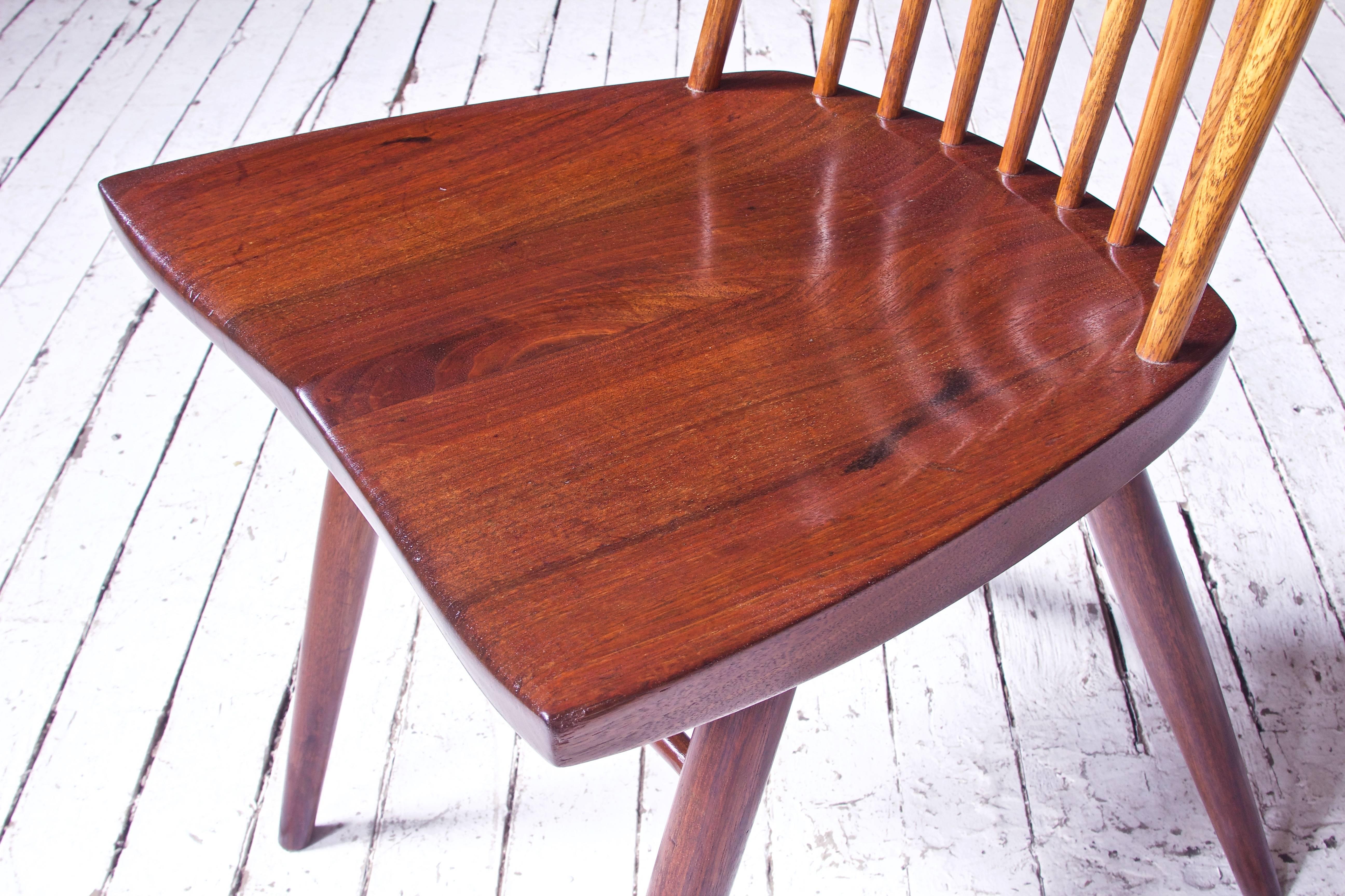 American Signed 'New Chair' by George Nakashima in Walnut & Hickory, 1950s
