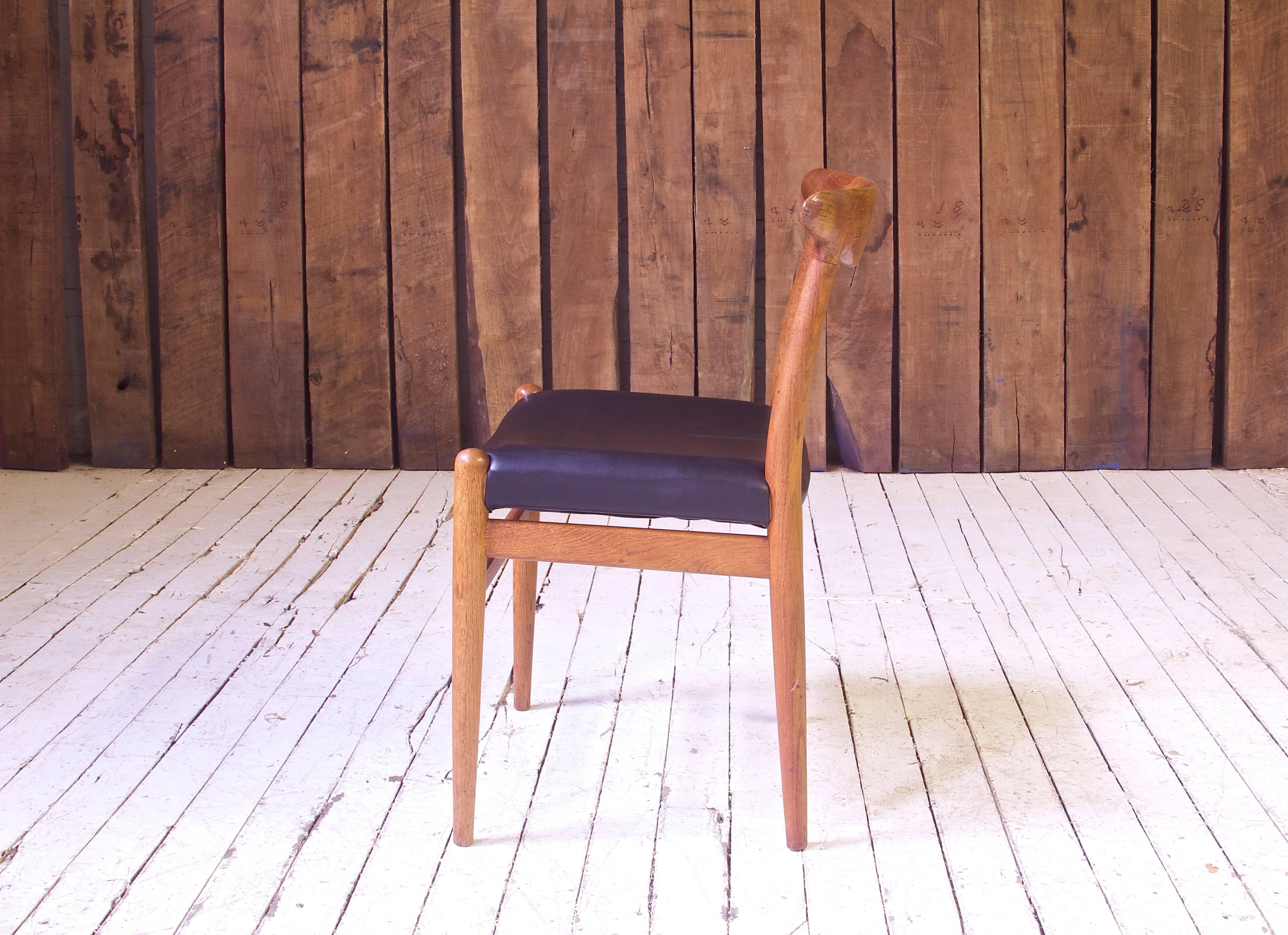 Hans Wegner für C.M., Vintage Stuhl „W2“ von Madsens aus Eiche, Dänemark, 1950er Jahre (Dänisch) im Angebot