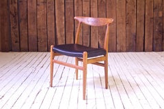 Vintage Hans Wegner pour C.M. Chaise « W2 » de Madsens en chêne, Danemark, années 1950