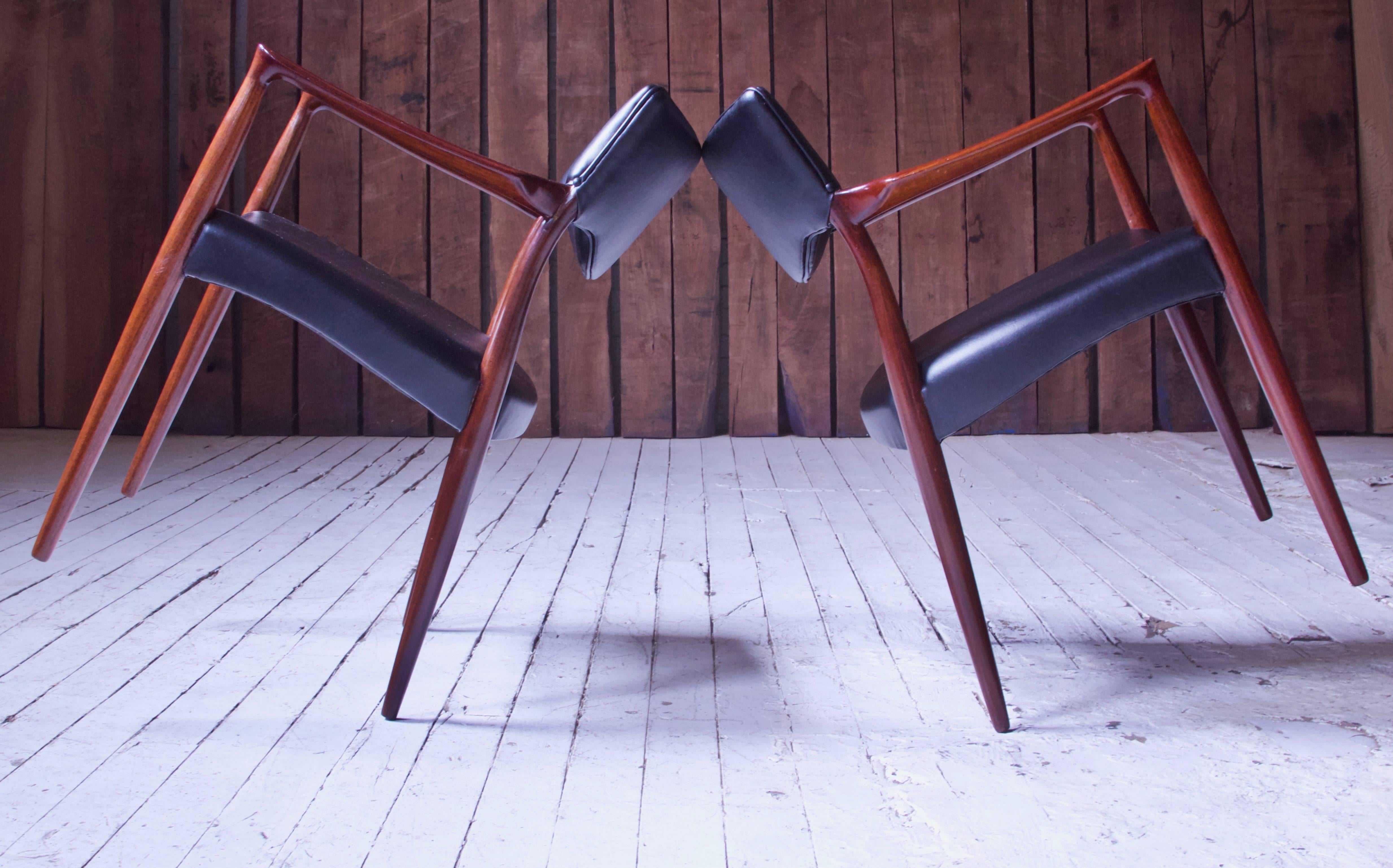 Set of Eight Teak Dining Chairs by Aksel Bender Madsen & Ejner Larsen, 1952 2