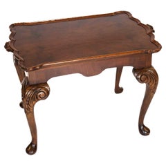 Walnut & Carved Tray top Coffee Table circa 1930s