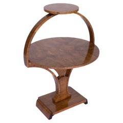 Art Deco Walnut Folding Lamp Table 1930s