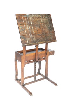 Late Victorian Oak Artist Table /Easel