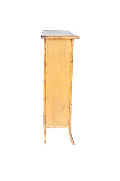 Late Victorian Bamboo open Bookcase