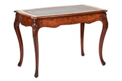 Fine Holland & Sons Walnut inlaid & carved Bureau Plat / Writing table