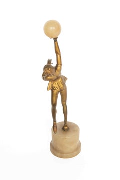 Art Deco Spelter Dancing Lady Figure 1930s