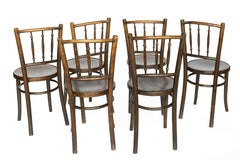 Set 6 Bentwood Chairs circa 1910 in the manner of Thonet