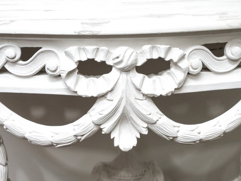 European Pair of French Louis XVI Painted Console For Sale