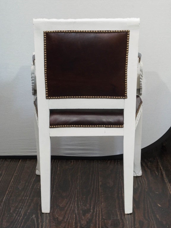 Painted Empire Chair For Sale 1