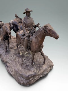 Bronze Sculpture, Western Covered Wagon Train, Horses, Signed Robert Clark #37!