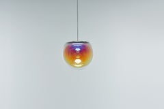 Iris 30 cm glass pendant light blue orange, Sebastian Scherer for NEO/CRAFT