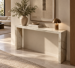 Calacatta Italien Marmor Konsolentisch Handgefertigt in Spanien Contemporary Design Lux