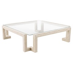 Masa Contemporary Design Italian Travertine Marble Coffee Table Bespoke Luxury
