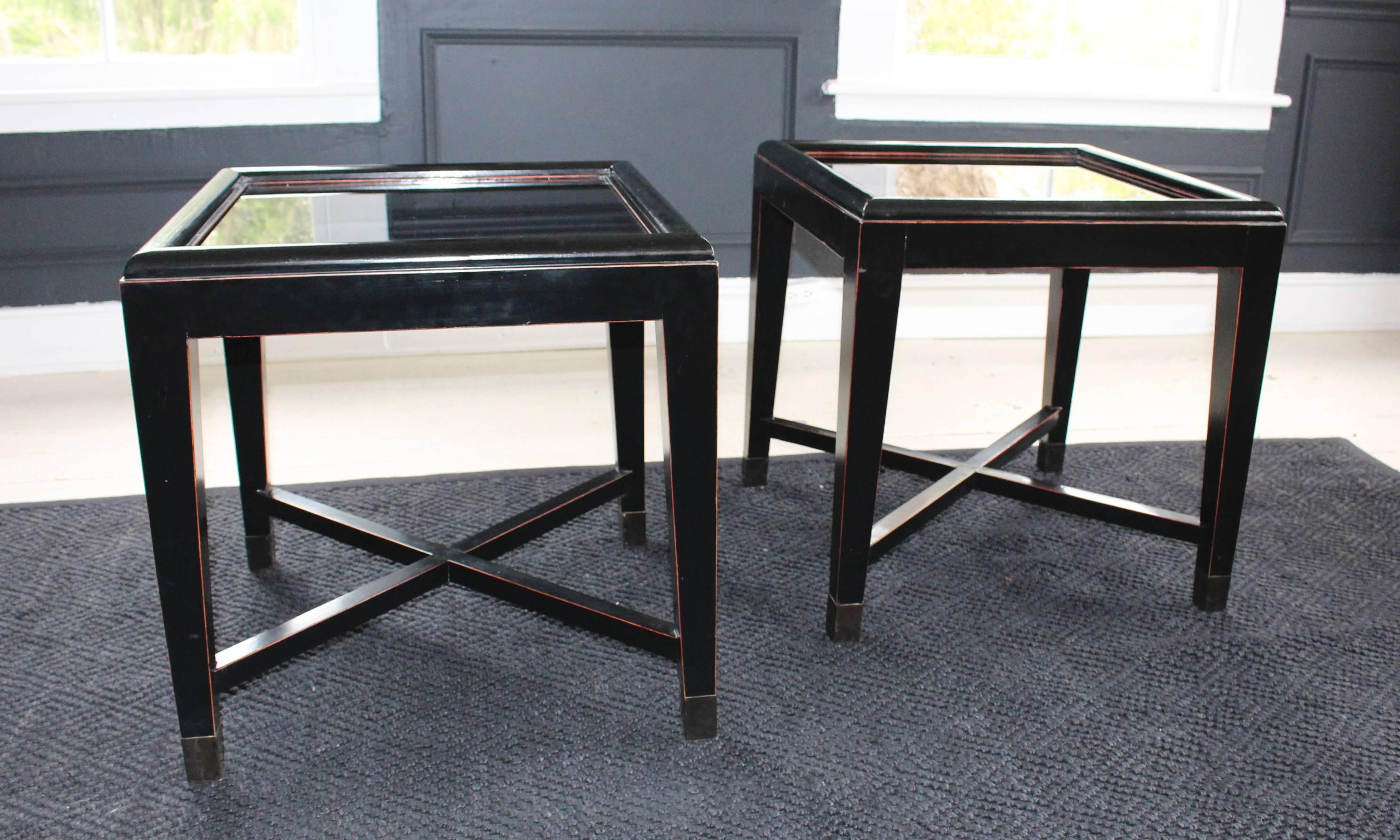 Pair of Vintage Ebonized Asian-Inspired Tables 4