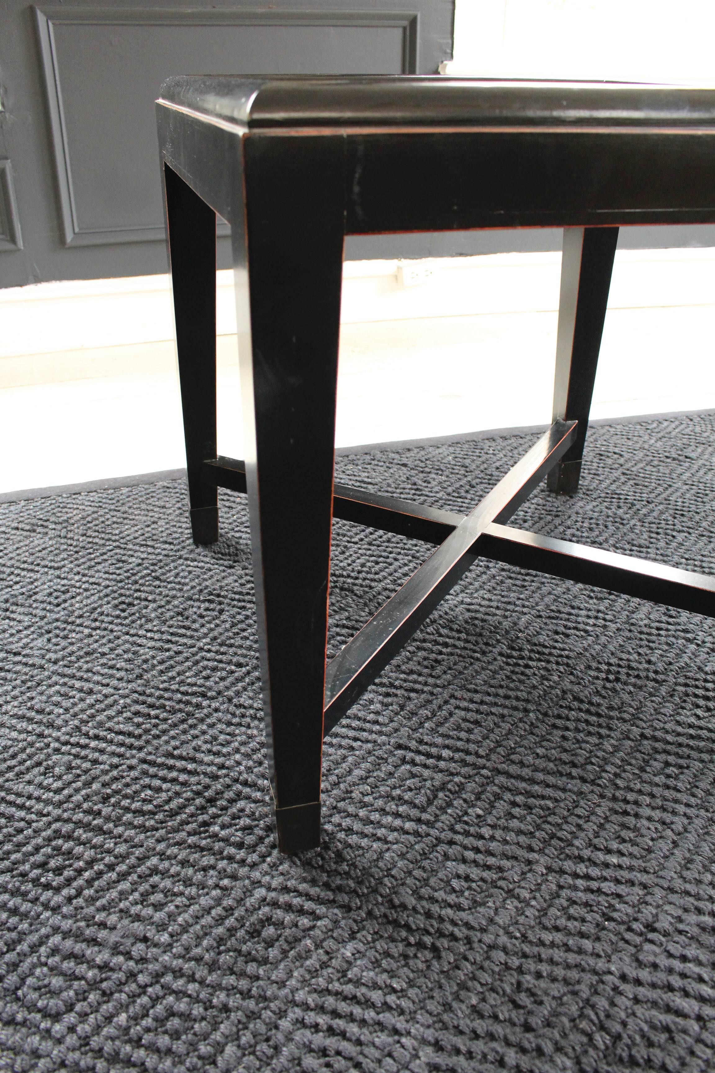 20th Century Pair of Vintage Ebonized Asian-Inspired Tables