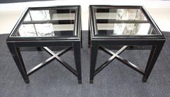 Pair of Vintage Ebonized Asian-Inspired Tables