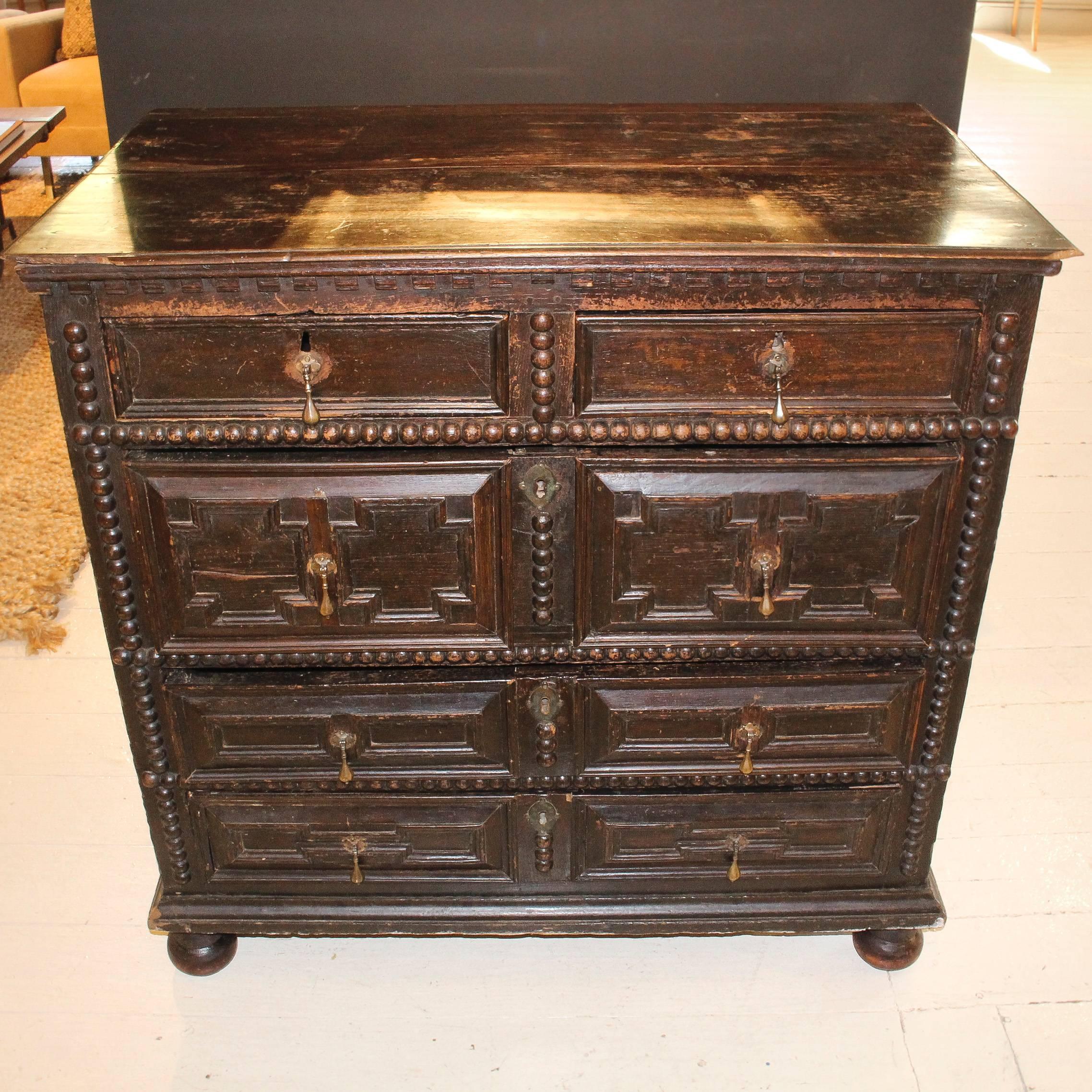 Period 17th-Early 18th Century Pilgrim Chest For Sale 4