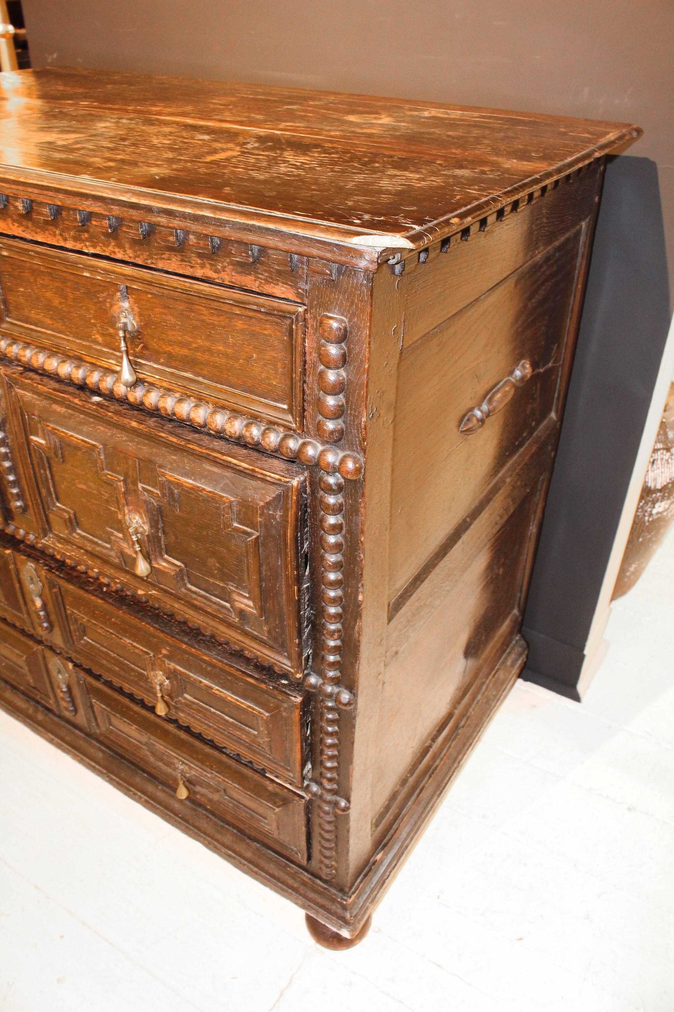 Period 17th-Early 18th Century Pilgrim Chest For Sale 5