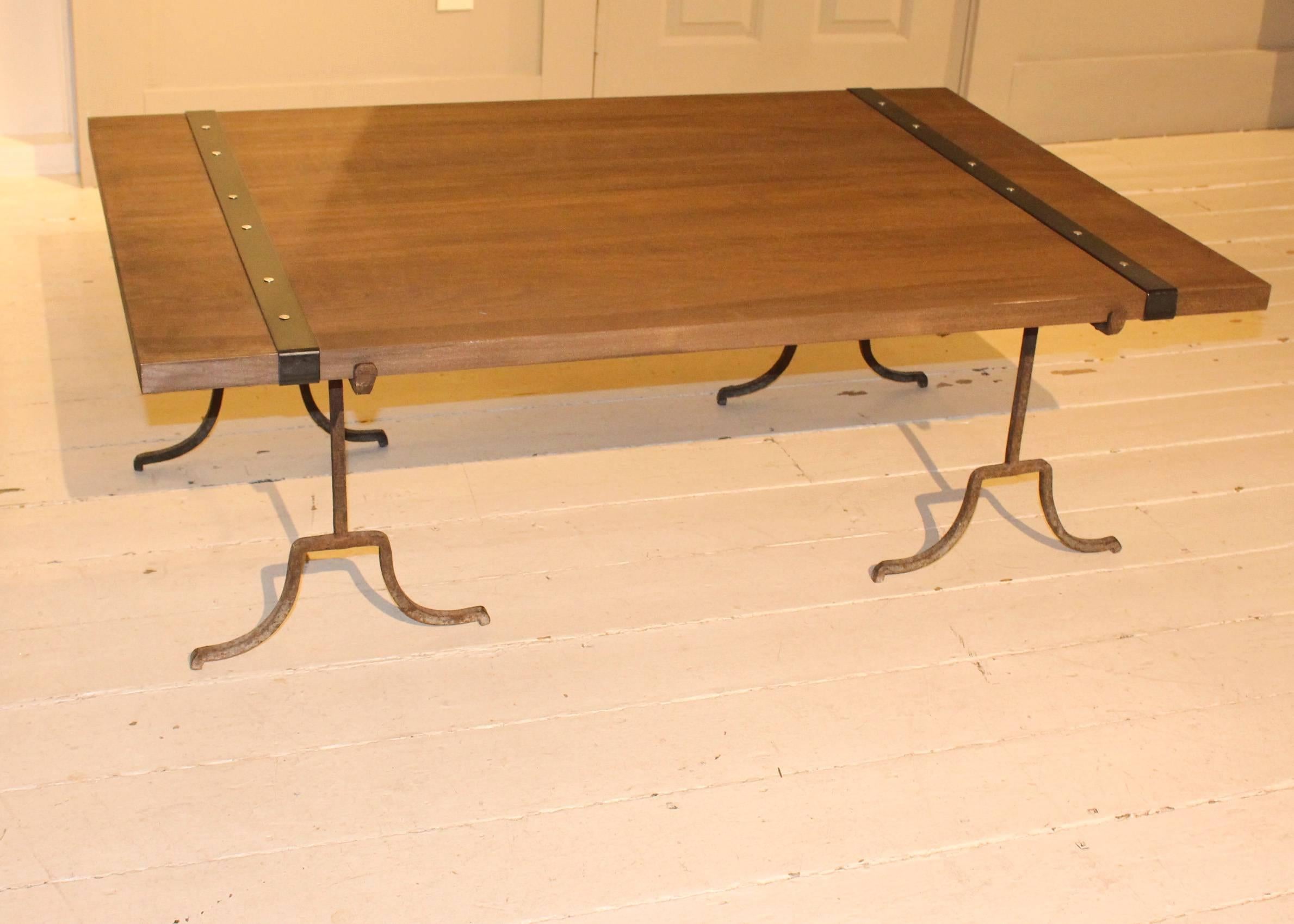 American Wood Cocktail Table For Sale