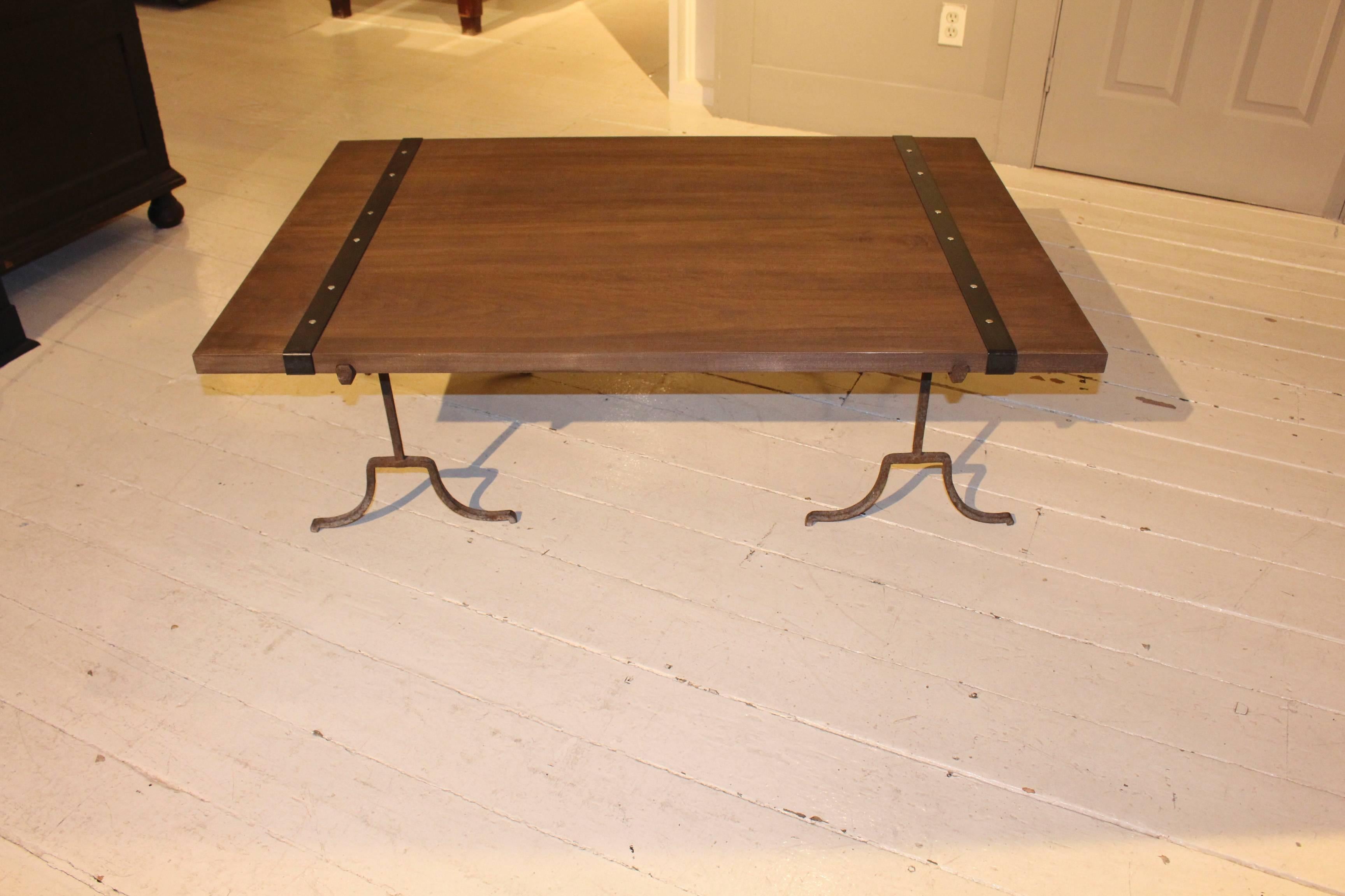 Poplar Wood Cocktail Table For Sale