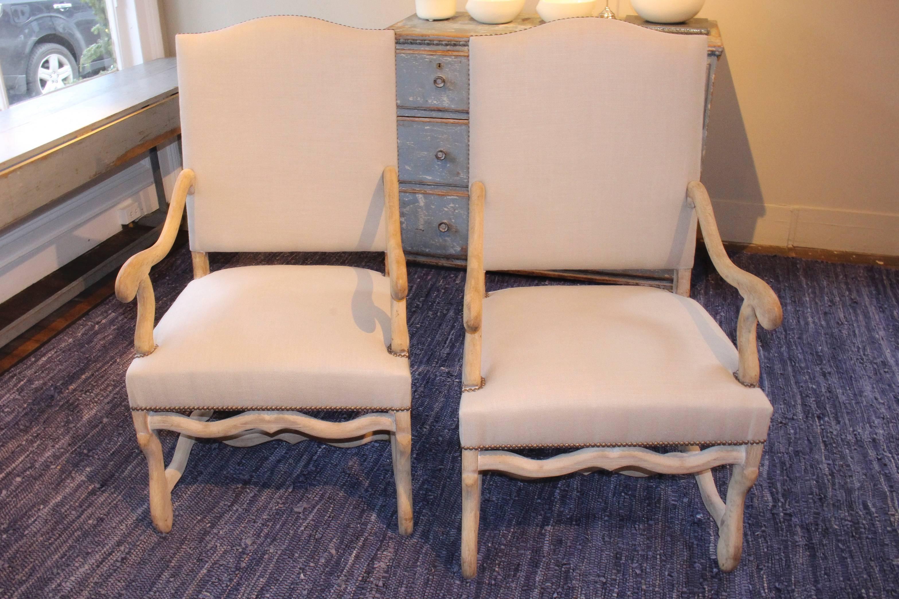 20th Century French High Back Os de Mouton Armchair In Good Condition For Sale In New Preston, CT
