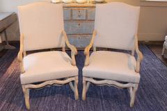 20th Century French High Back Os de Mouton Armchair