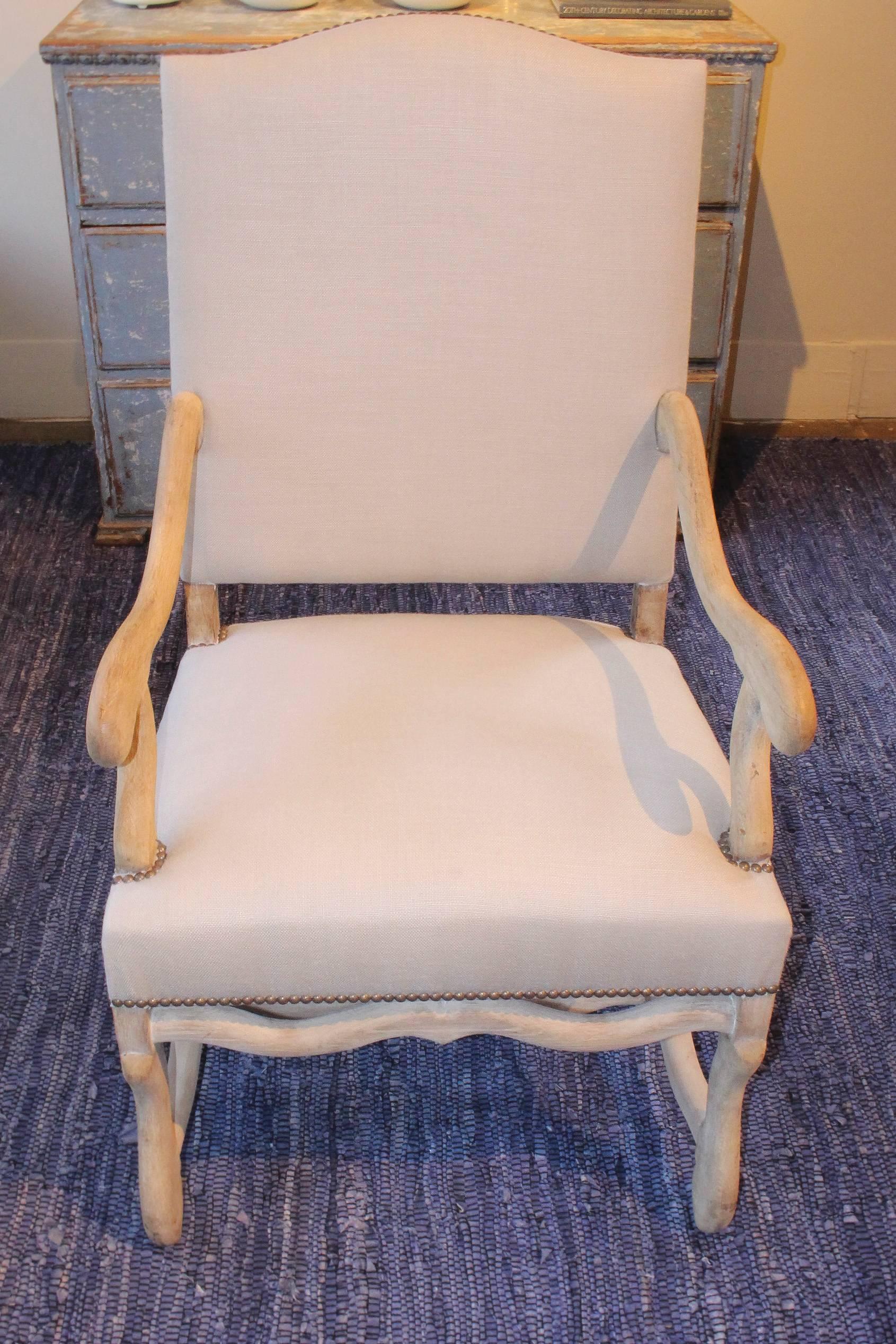 20th Century French High Back Os de Mouton Armchair For Sale 1
